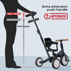 Safety belt on Newyoo TR007 keeps toddlers secure during rides
