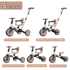 Newyoo TR007 side view showing adjustable push handle for parent-guided practice.