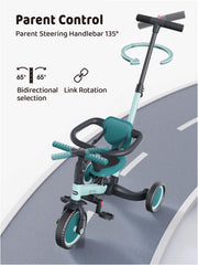 newyoo TR008 green kid trike with user-friendly design