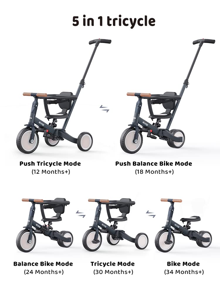 Newyoo TR008 with parent push handle for guided riding