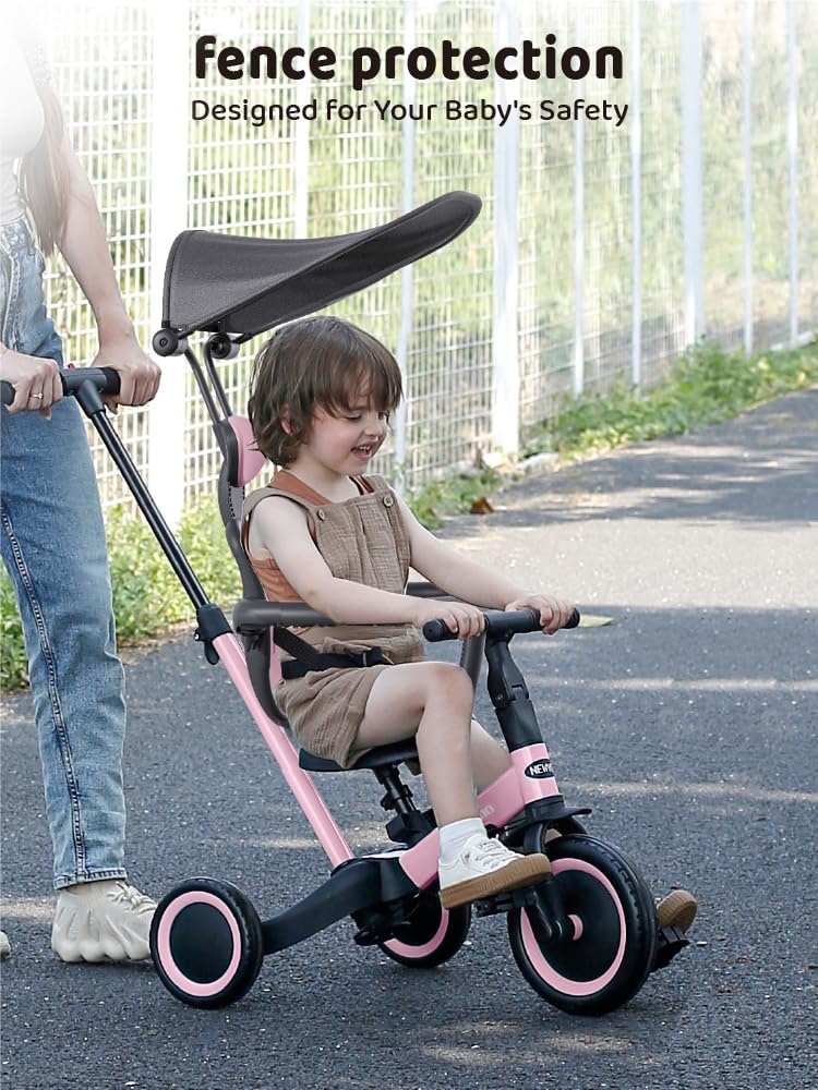 newyoo tricycle pink six-in-one mode for growing stages