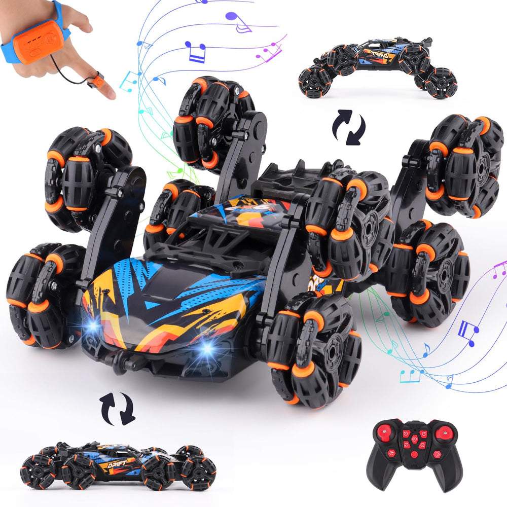 NEXBOX Cool 8-Wheels front view showing rugged stunt car design for indoor play