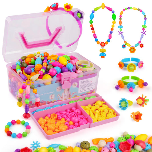 NEXBOX Pop Beads main image shows colorful beads for creative play.