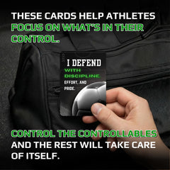 Next Play Mindset deck in locker room during warmups enhances focus.