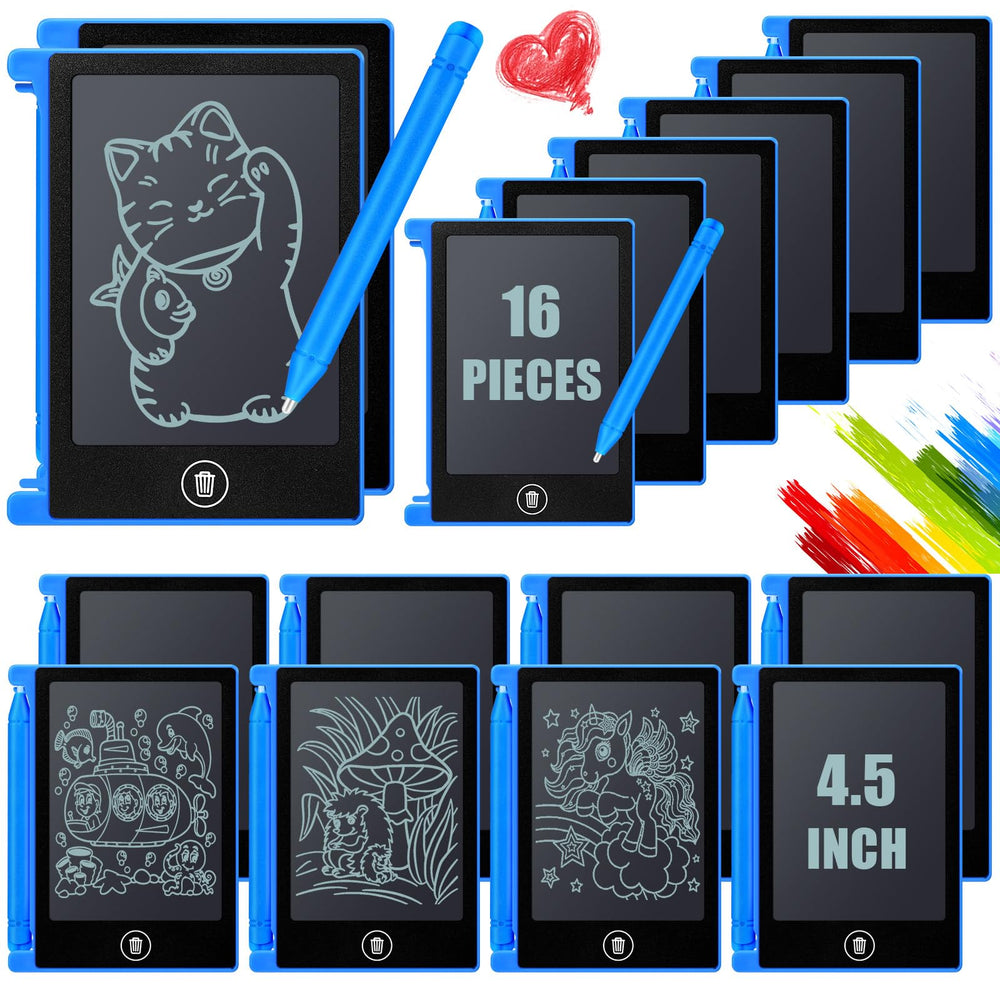 Nezyo blue mini LCD writing tablet for kids, perfect for mess-free doodling.