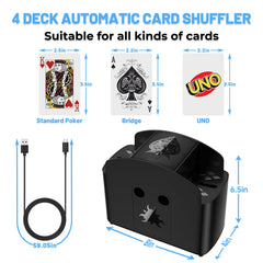 UNO deck positioned for quick shuffle with Ni-SHEN shuffler.