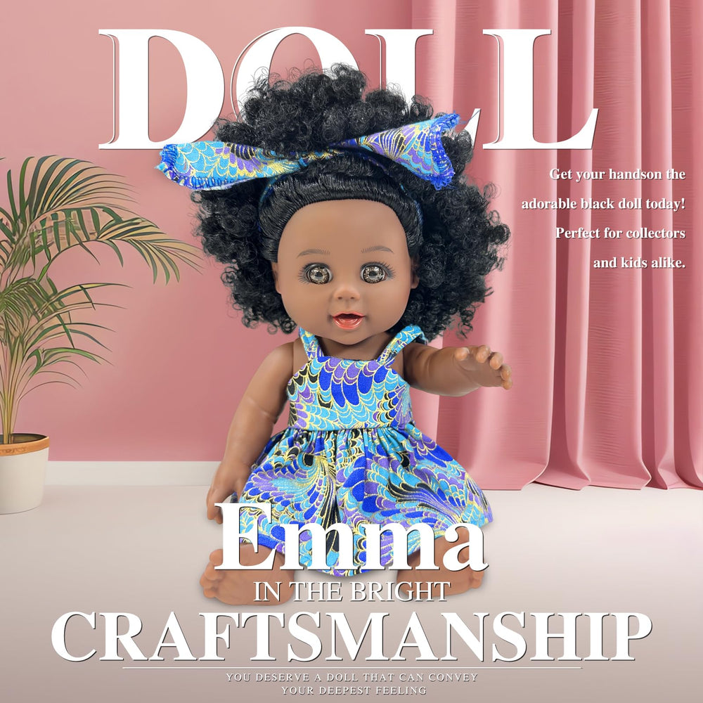 Nice2you black doll vinyl skin emphasizes durability and easy cleaning.