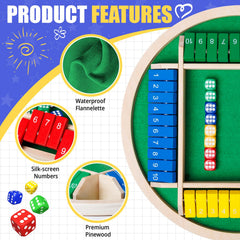 Nicecho Shut The Box with colorful dice attracts classroom math practice and group engagement.