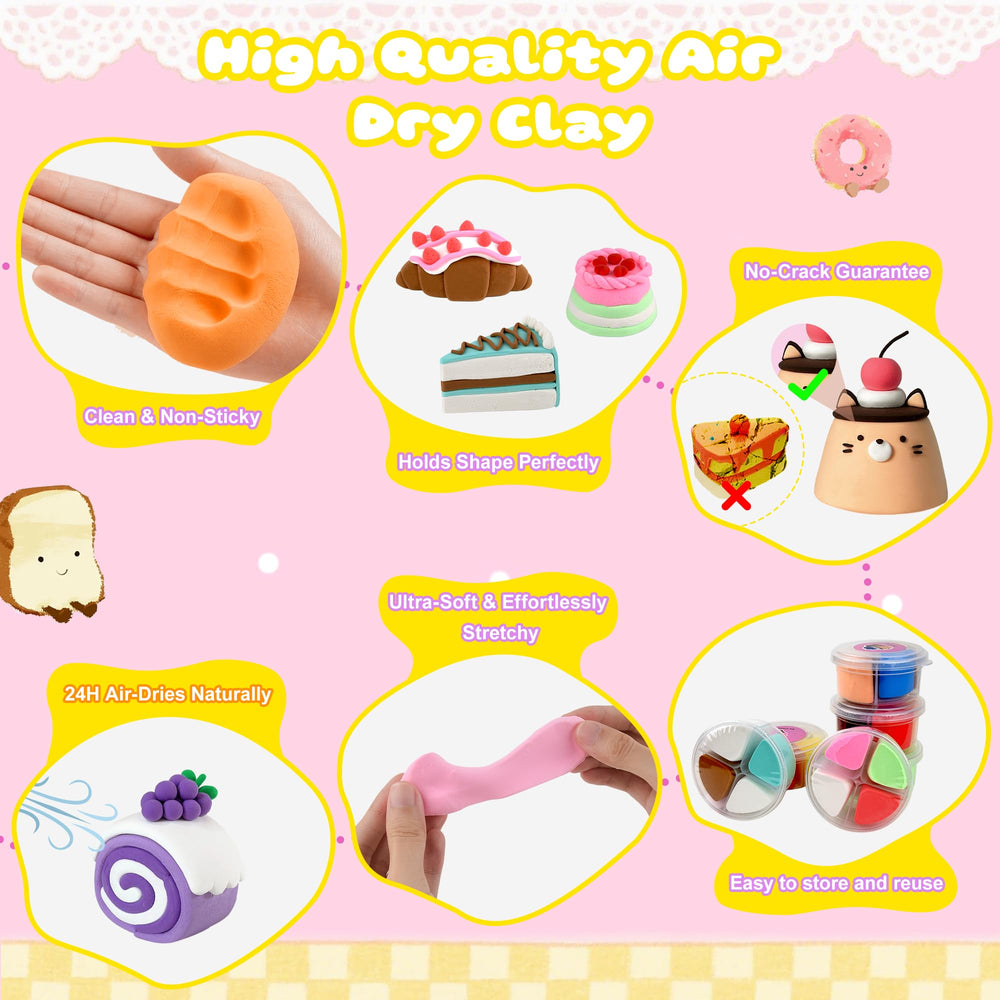 Nicella air dry clay pieces cure in 24 hours odorless