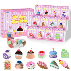 Nicella Air Dry Clay Kit packaging with color boxes for kids crafts