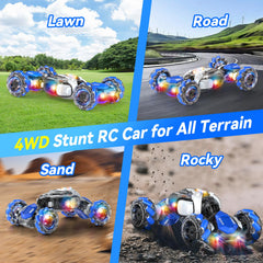 Nicella RC stunt car 45-degree climb, showing rugged capability on varied surfaces.