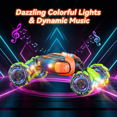 Nicella RC car performing 360-degree rotation for dynamic stunt play