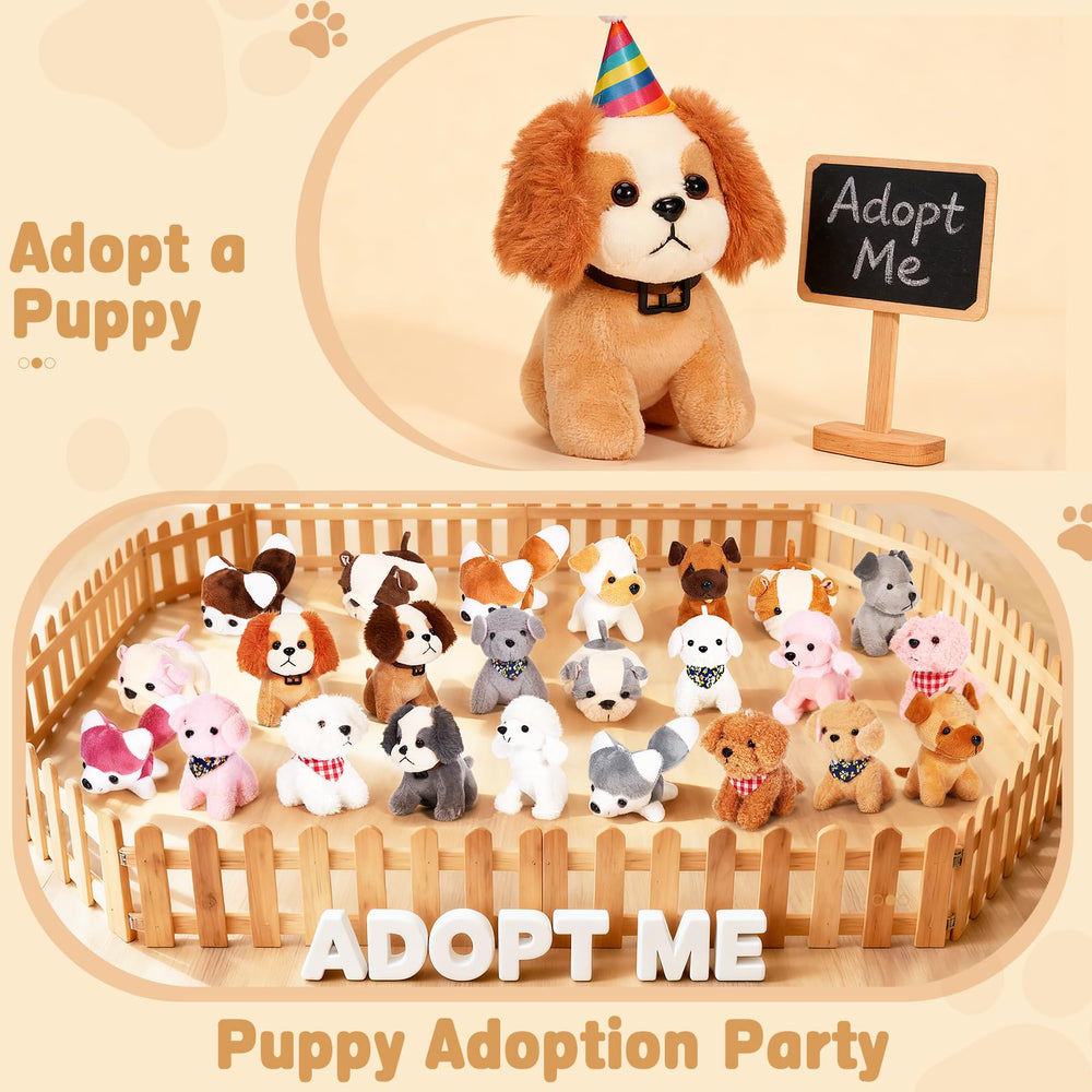 Niceup puppy plush variety types for colorful party favors