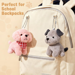 Niceup teddy dogs with red checkered scarves add playful flair