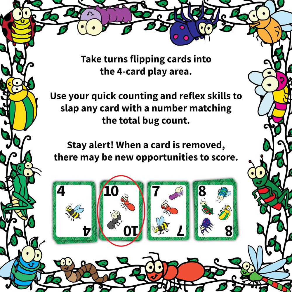 Niche Nation Games Bug Bash is easy to learn in minutes for ages 7-12.