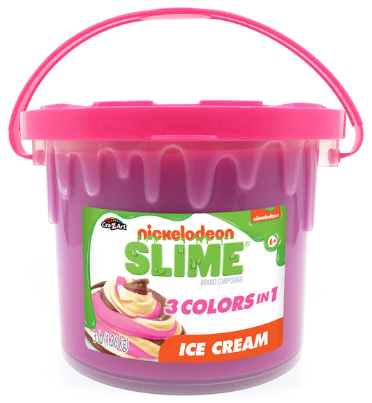 Nickelodeon Slime Ice Cream Bucket strawberry pink slime for creative sensory play.