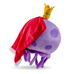 Nickelodeon SpongeBob King Jellyfish plush closeup reveals soft texture and craftsmanship.