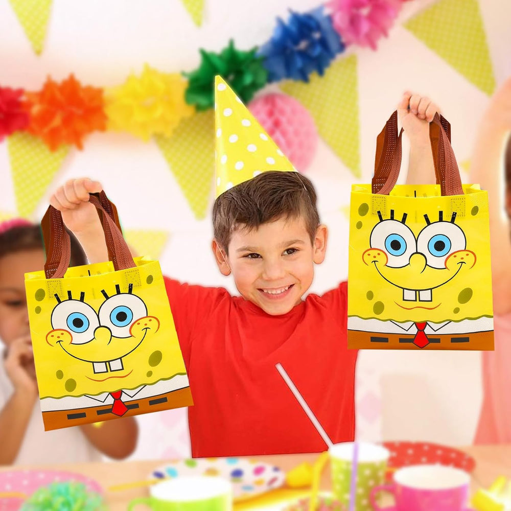 Nickelodeon Spongebob party favors display for easy setup at events.
