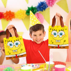 Nickelodeon Spongebob party favors display for easy setup at events.