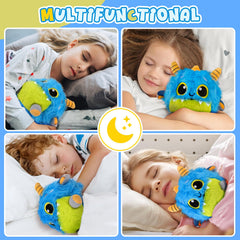 Nicknack monster shell triggers lights and sounds to entertain babies.