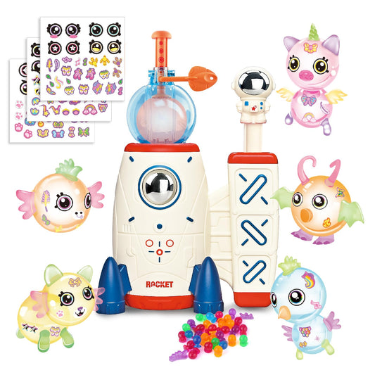 Nicknack Space Rocket Balloons Kit with Pump for creative play and parties.