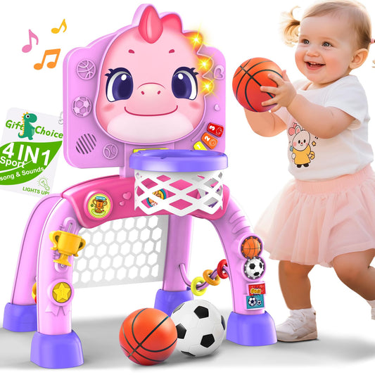 Nicmore dinosaur hoop with lights and music for engaging toddler playtime.