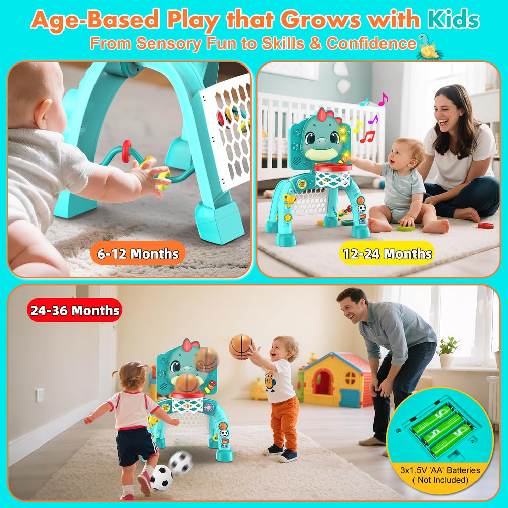 Nicmore dinosaur indoor outdoor use demonstrates versatile play anywhere.