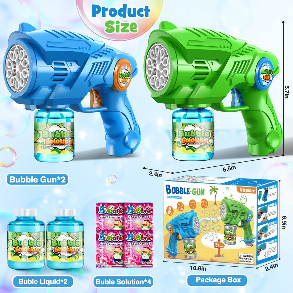 Nicmore easy-carry bubble guns for camping and outdoor adventures.