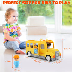 Nicmore safe plastic bus with rounded edges for toddlers.
