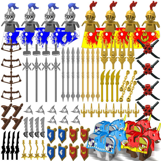 Nicolababe weapon pack minifigure armor helmet for imaginative play with major-brand compatibility.