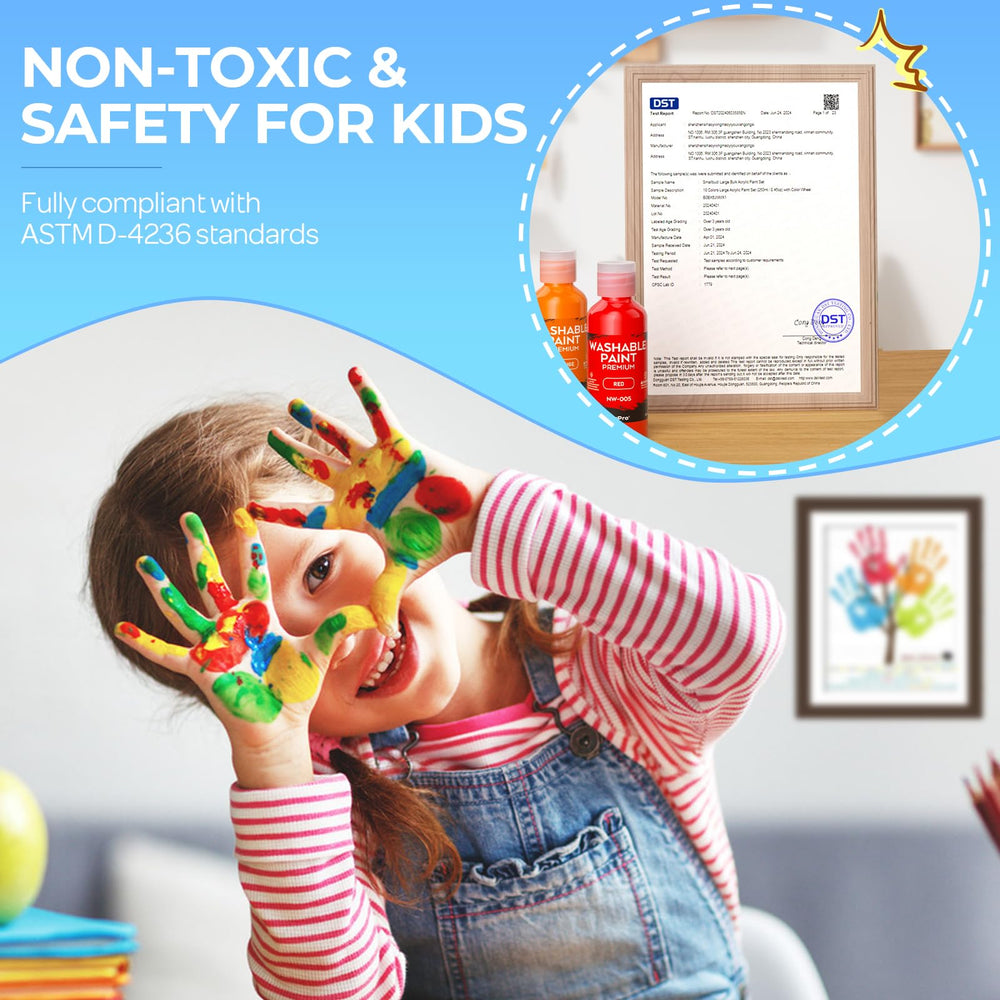 Bright strokes on paper with Nicpro paint inspire creative play and color mixing