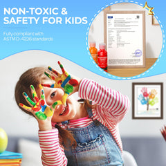 Bright strokes on paper with Nicpro paint inspire creative play and color mixing