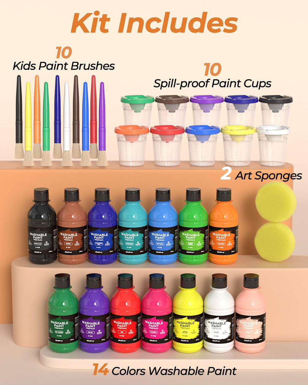 Nicpro kids painting in action, ideal for group projects.