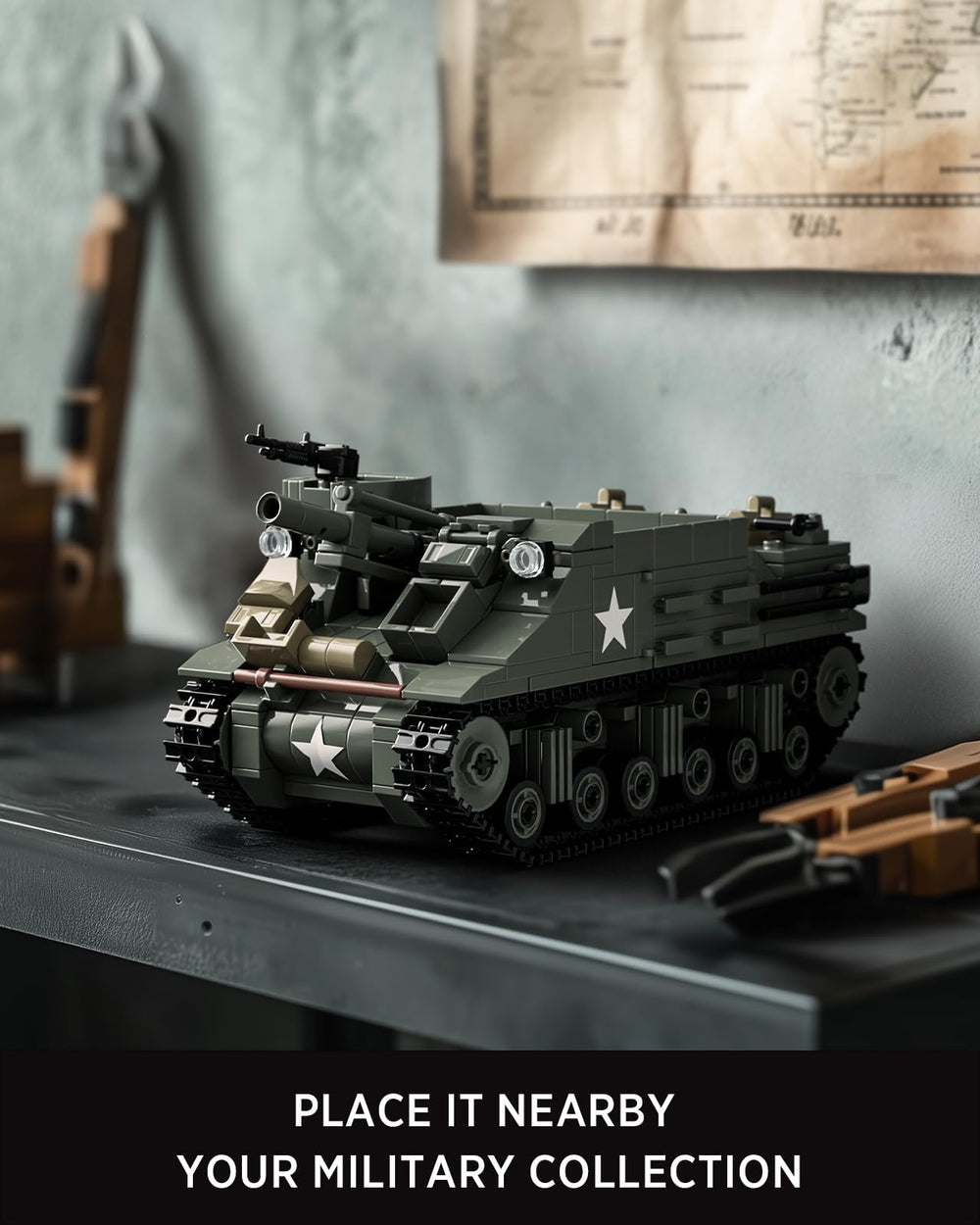 Nifeliz M7 Priest tank pieces close-up reveals detailed shells and tools