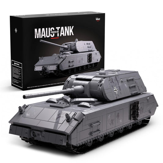 Nifeliz Maus tank model with camouflage pattern for realistic home display.