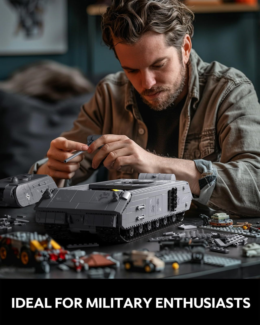 Decorative Maus tank model ready to display on desk or shelf.