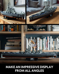 Nifeliz North Battleship display stand complements the finished model beautifully