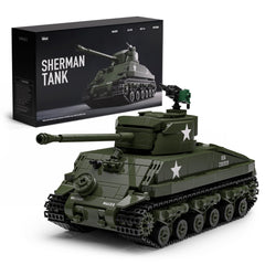 Nifeliz Sherman tank assembly detail showing precise craftsmanship for display.