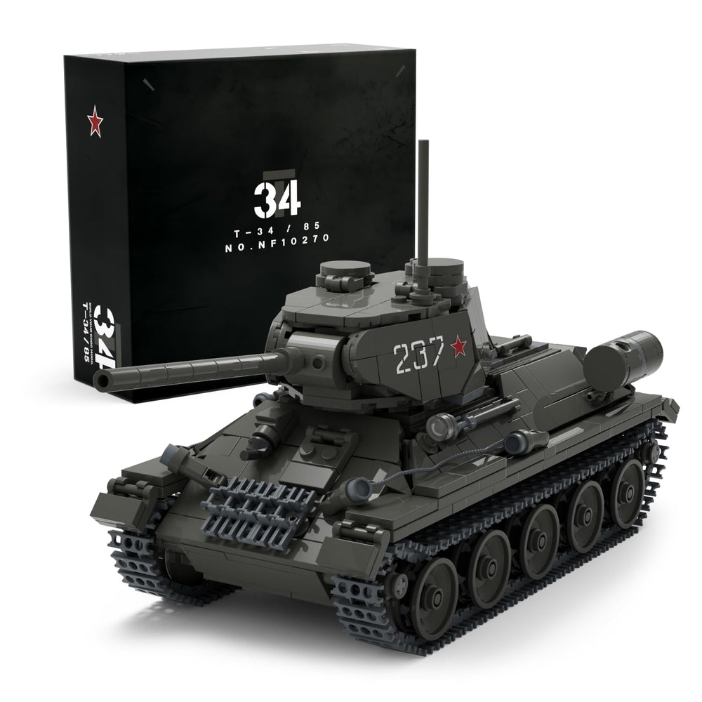 Nifeliz T34/85 tank front view with authentic exterior detailing for display
