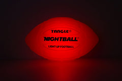 Nightball glow-in-the-dark football helps kids and adults enjoy after sundown.