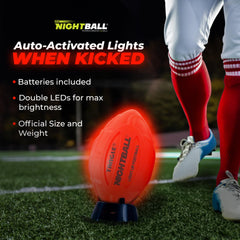 Nightball replaceable batteries keep LEDs ready for long outdoor sessions.