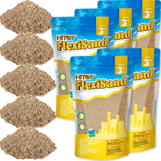 NiToy FlexiSand 11lbs bulk refill pack for endless sensory play and reuse.