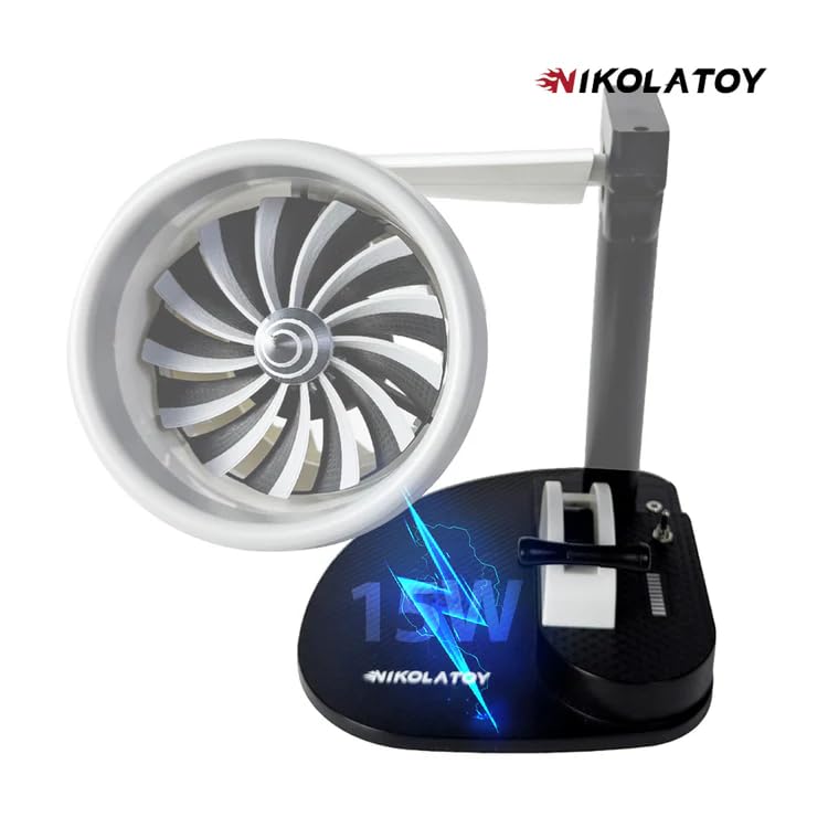 Nikolatoy carbon base display blends industrial style with modern tech aesthetics.