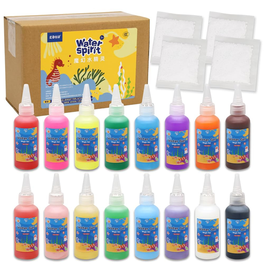 Nikolle Magic Water Elf powder refill with 16 colors for imaginative aqua play.
