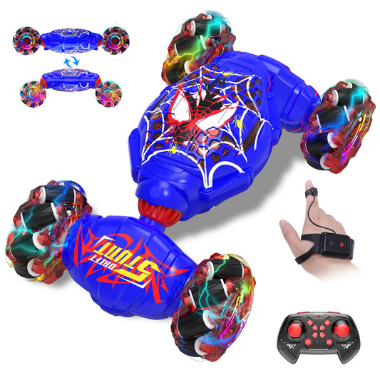 Nikuku gesture-sensing RC stunt car in action, two control modes support precise, versatile play.