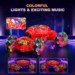 Nikuku remote car features LED lights for day or night fun.