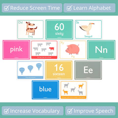 Nimmie & Moose colors flash cards showcase color recognition activities.