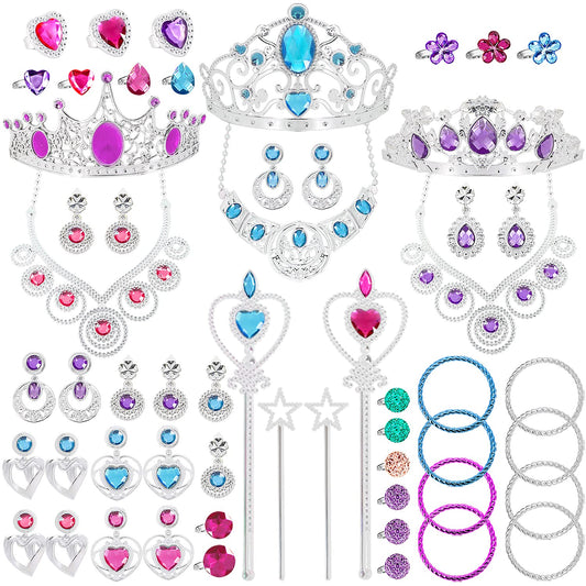 NINAOR princess crowns for dress-up play and pretend royal moments