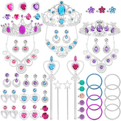 NINAOR princess crowns for dress-up play and pretend royal moments