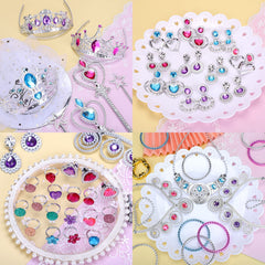NINAOR princess rings shine on tiny fingers during pretend fashion